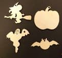 Halloween Assorted Gift Tags / Price Tags 70mm - 4 designs - Mixed Pack of 12